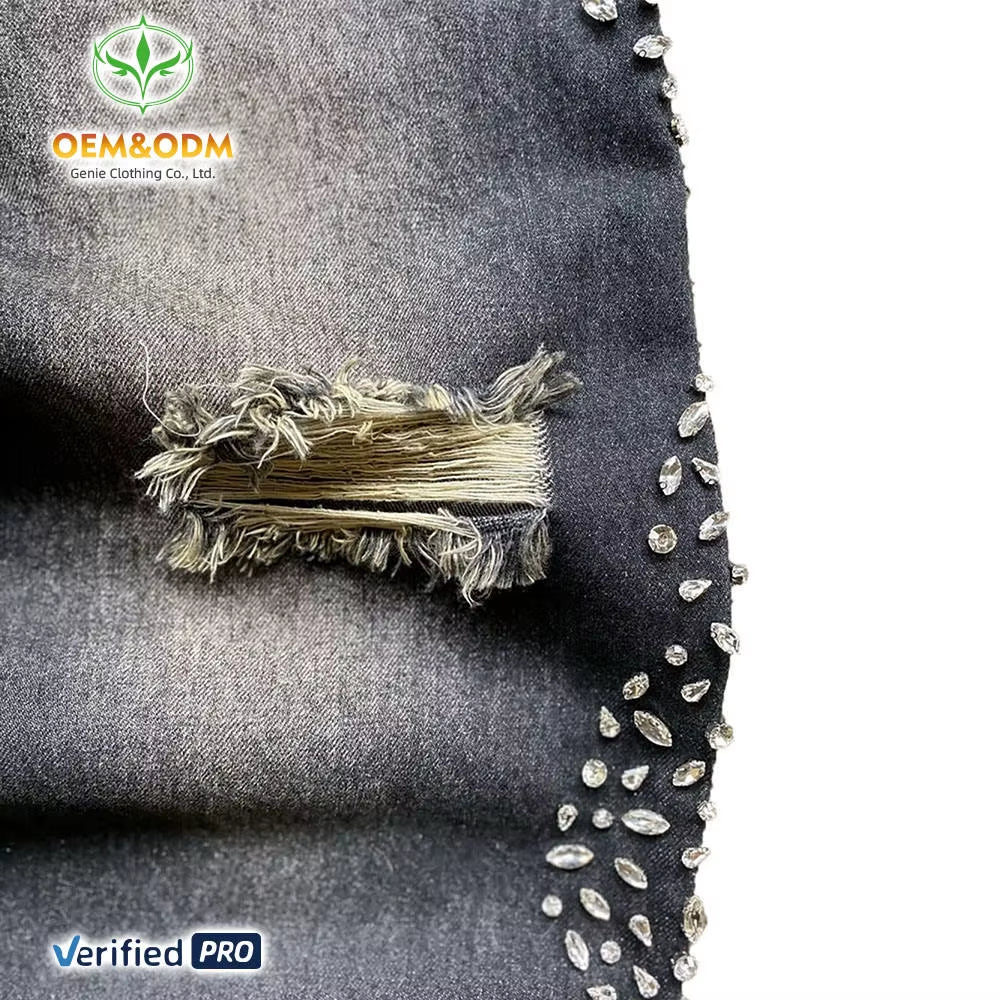 OEM Custom Men'S Vintage Sun Fade Stone Washed Baggy Jeans Pants Wide Leg Stacked Designer Dark Wash Men'S Denim Trousers Hommes