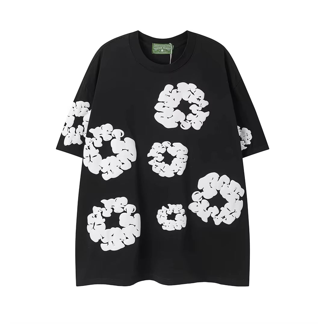 Men'S High Street Hip Hop Printed Jersey Short Sleeve T-Shirt Camouflage Pattern Pure Cotton Sweatshirt Pants Set Sports Leisure