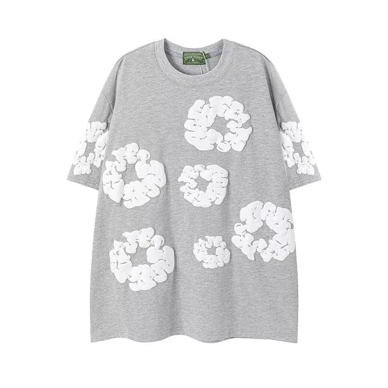 Men'S High Street Hip Hop Printed Jersey Short Sleeve T-Shirt Camouflage Pattern Pure Cotton Sweatshirt Pants Set Sports Leisure