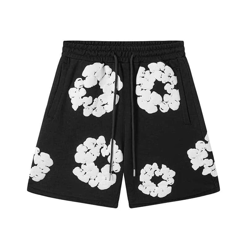 Men'S High Street Hip Hop Printed Jersey Short Sleeve T-Shirt Camouflage Pattern Pure Cotton Sweatshirt Pants Set Sports Leisure